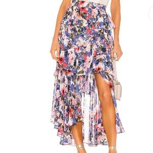 MISA LOS ANGELES MIDI FLORAL SKIRT NWT SZ XS